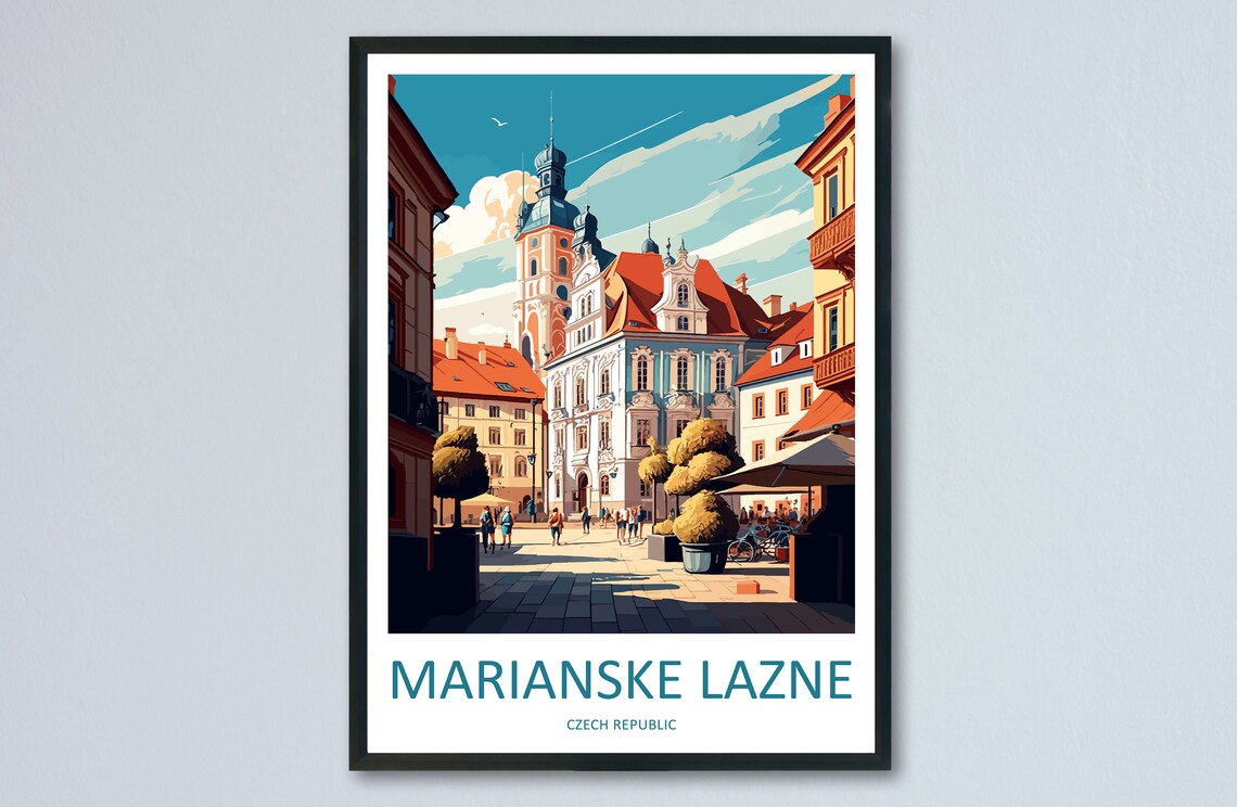 Marianske Lazne Czech Republic Baroque Spa Town Square Poster