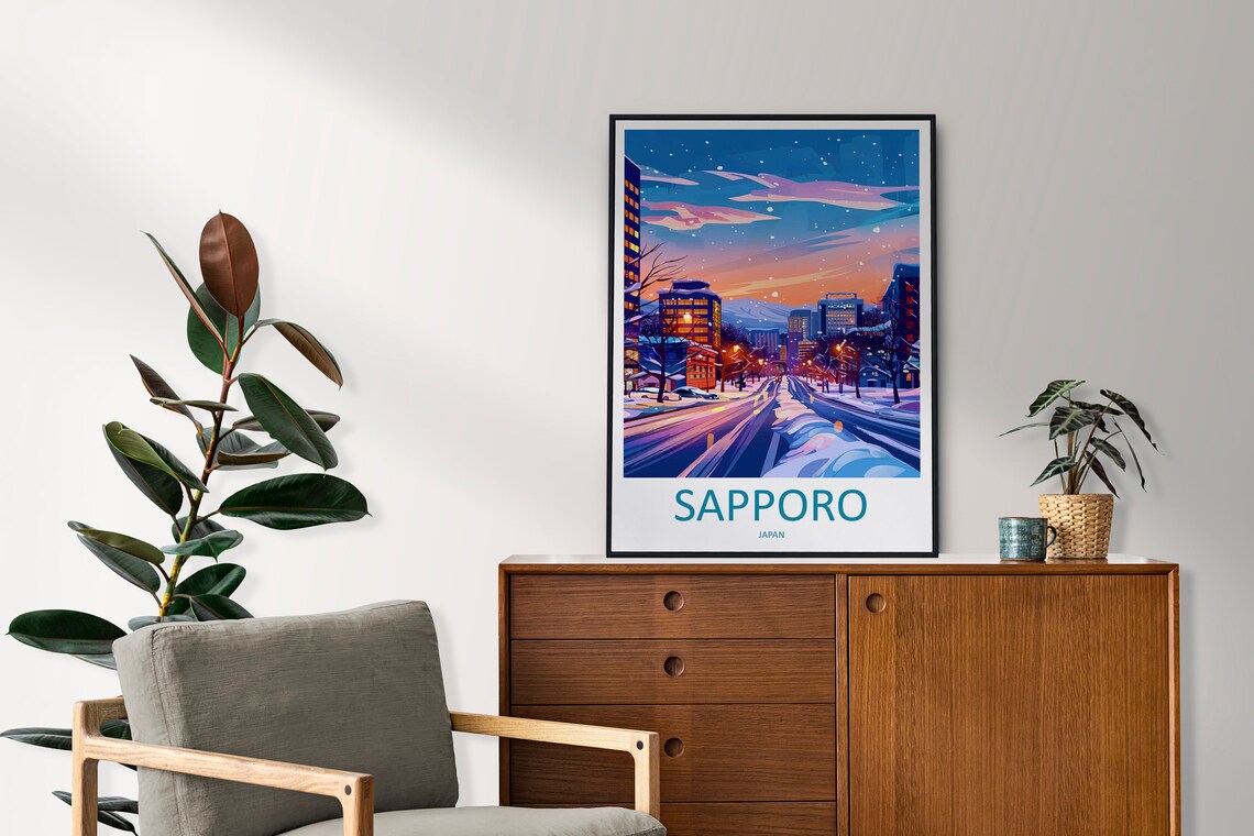 Sapporo Travel Poster, Japan Place Print - Image 2