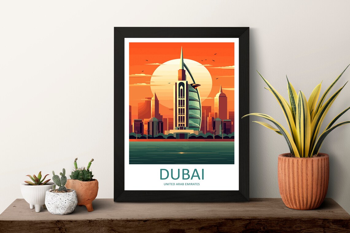 Dubai Travel Print, UAE Destination Wall Art - Image 3