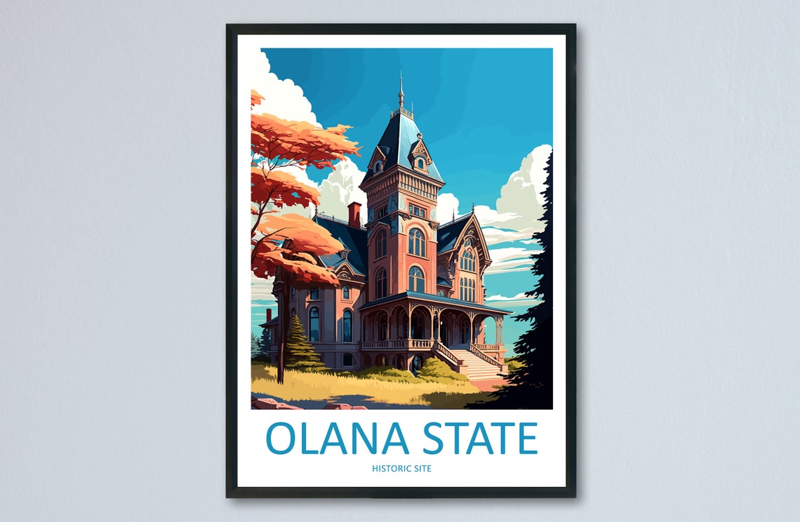 Olana State Historic Site Victorian Mansion Autumn Garden Poster