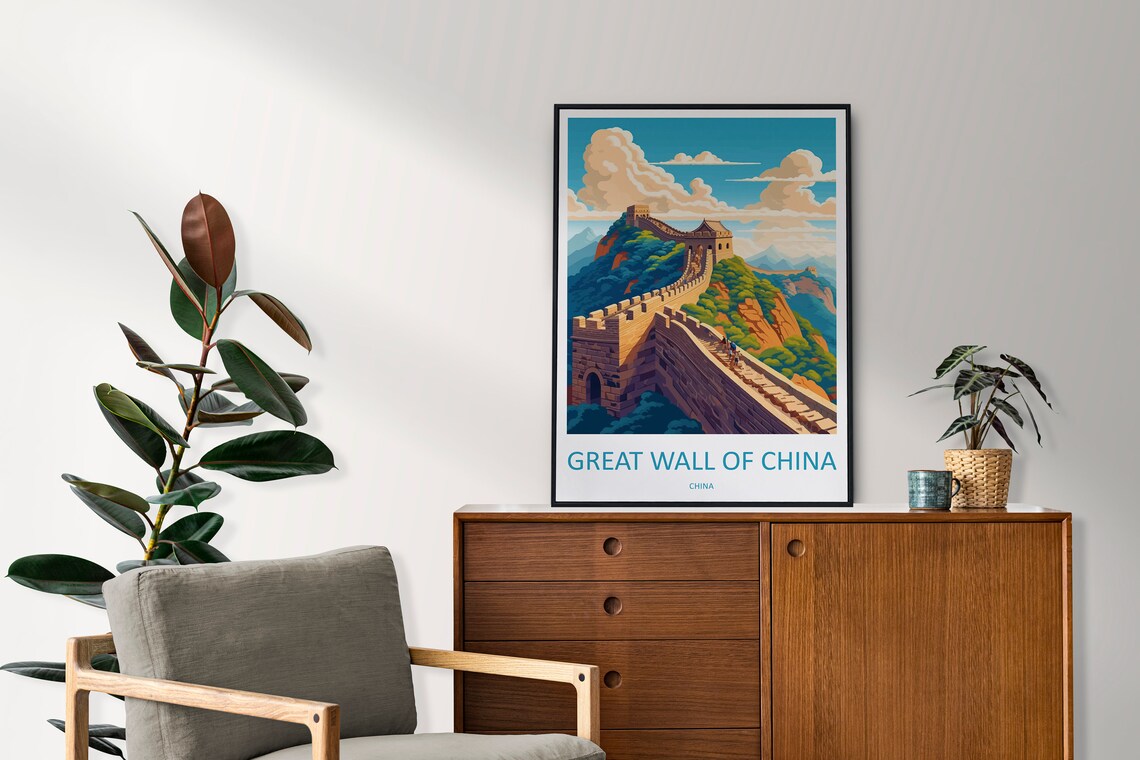 Great Wall Of China Travel Poster, Asia Wall Art - Image 2