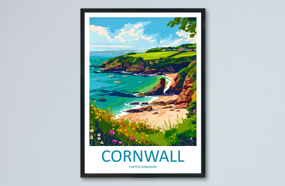 Cornwall Travel Print, Home Decoration Wall Print