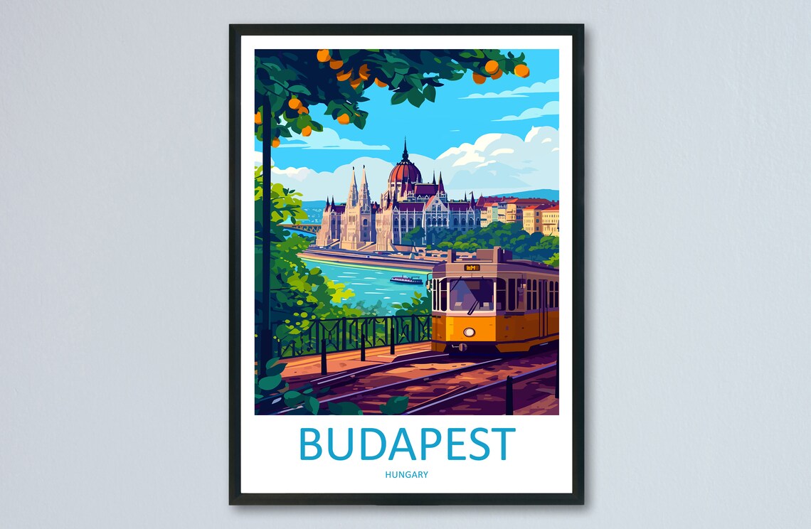 Budapest Travel Print Wall Art Gift Art Lovers