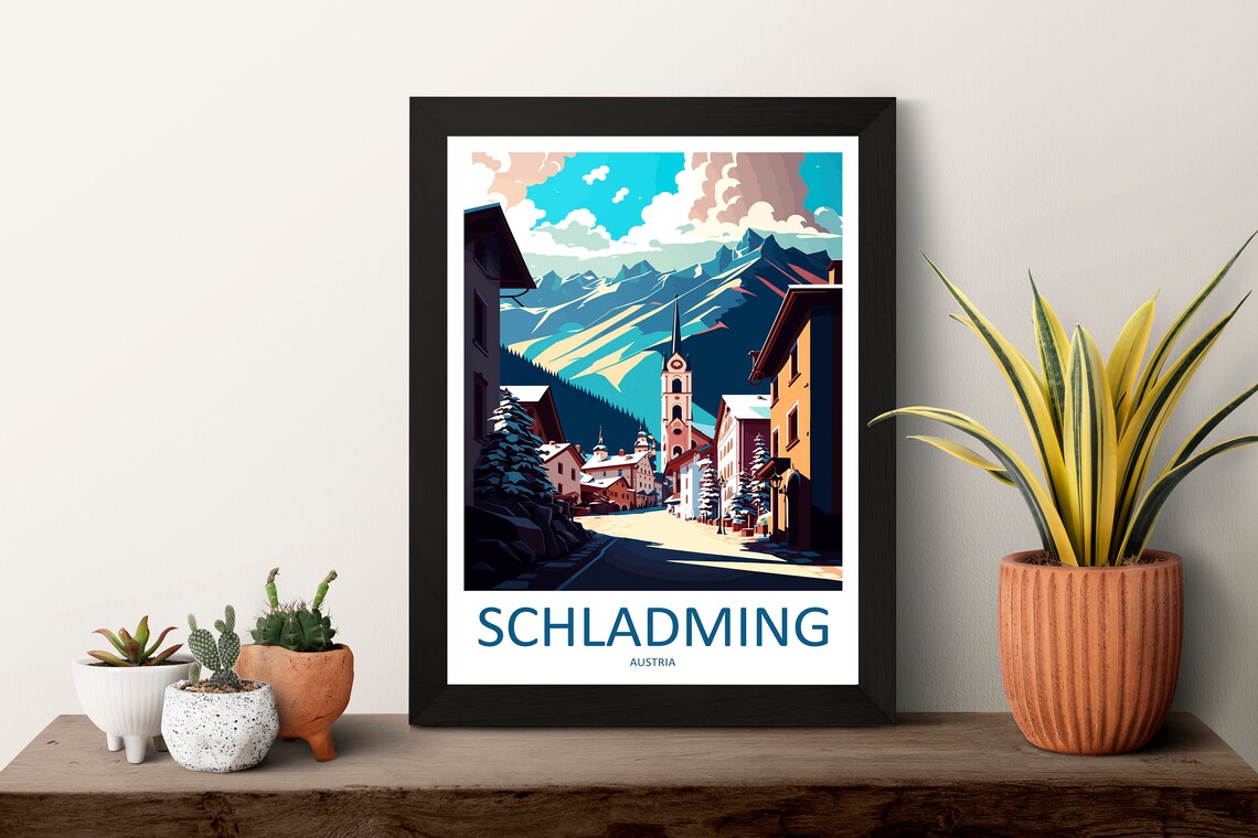 Schladming Travel Poster, Austria Wall Art Print - Image 3