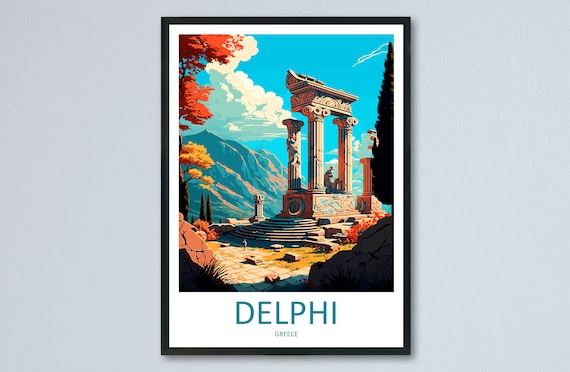 Delphi Greece Travel Poster, Wall Decor Print