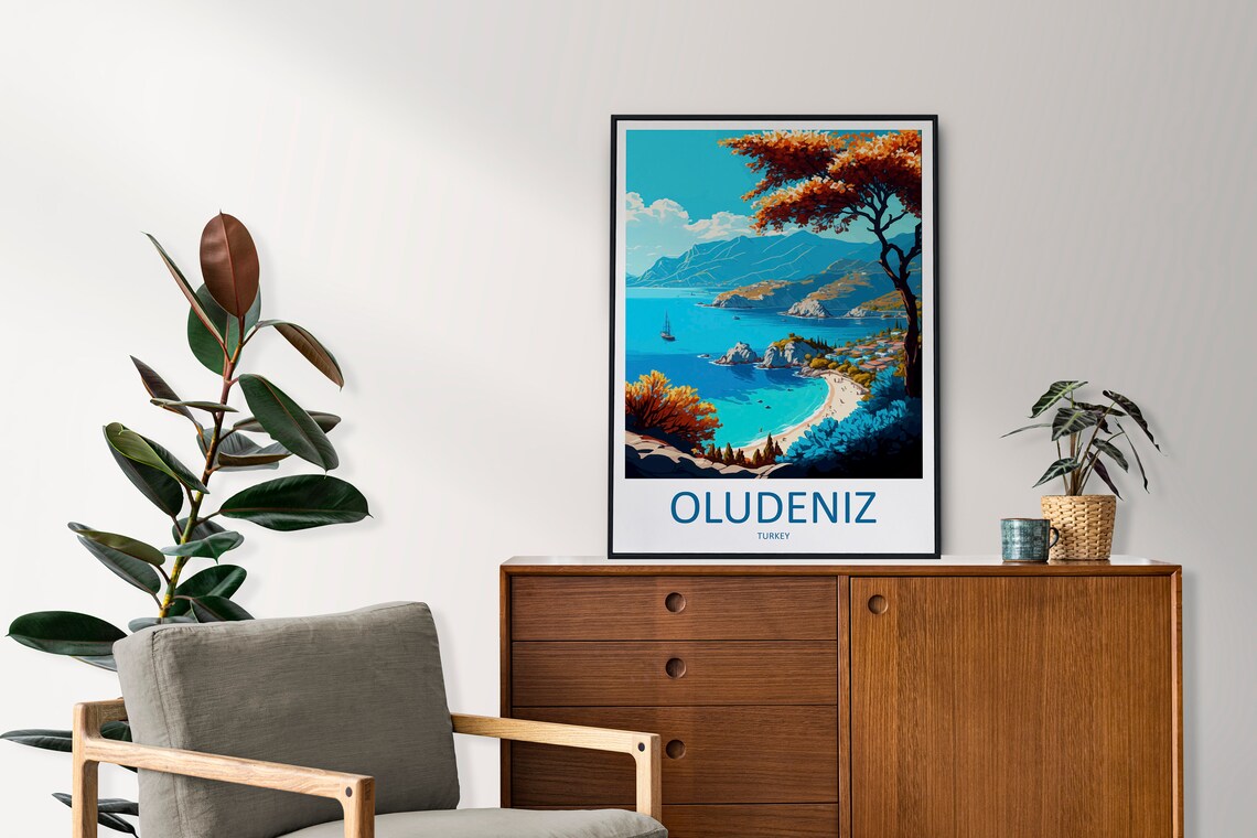 Ldeniz Travel Poster, Turkey City Wall Art - Image 2