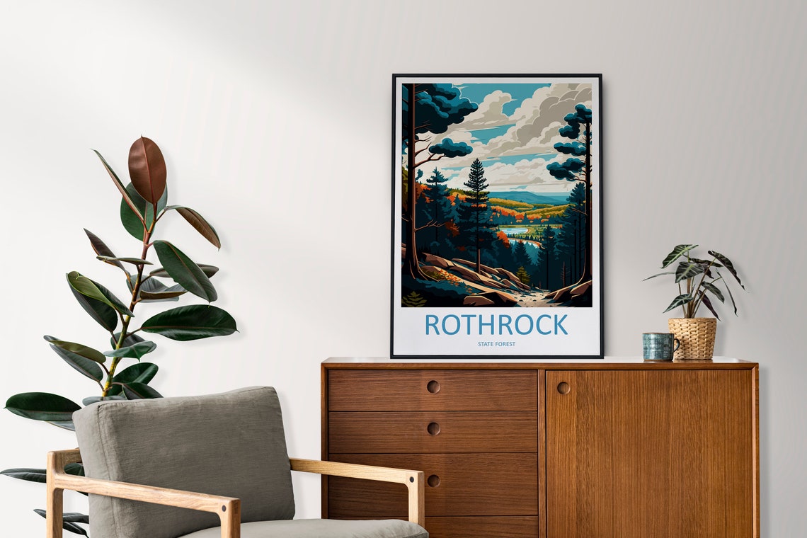 Rothrock State Forest Pine Woods Pennsylvania Trails Travel Poster - Image 2