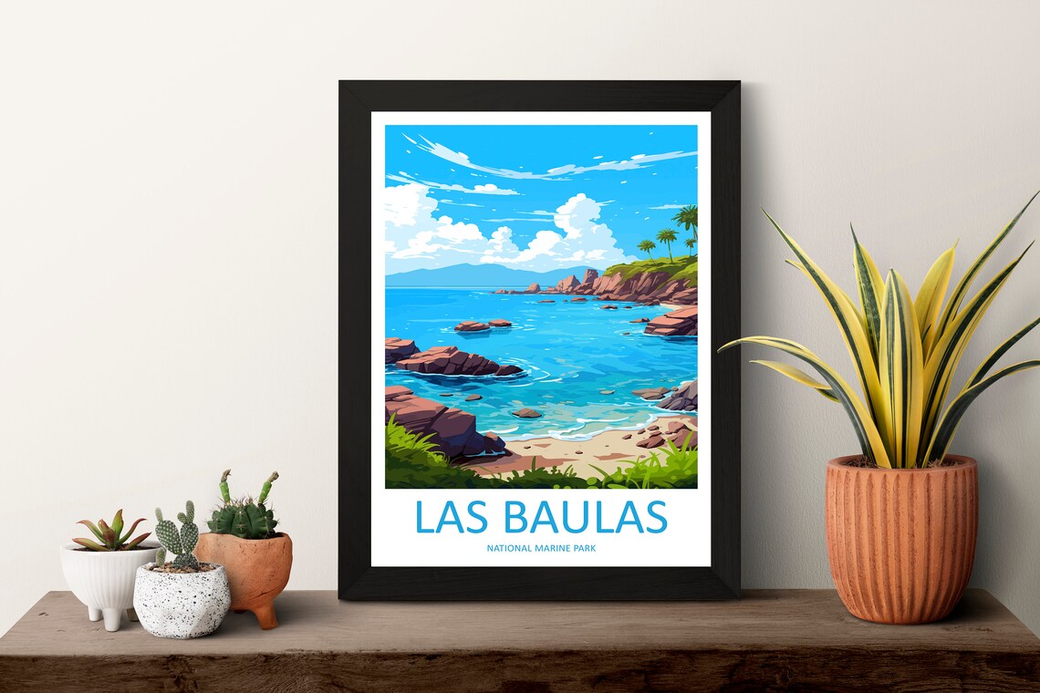 Las Baulas National Marine Park Rocky Cove Ocean Travel Poster - Image 3
