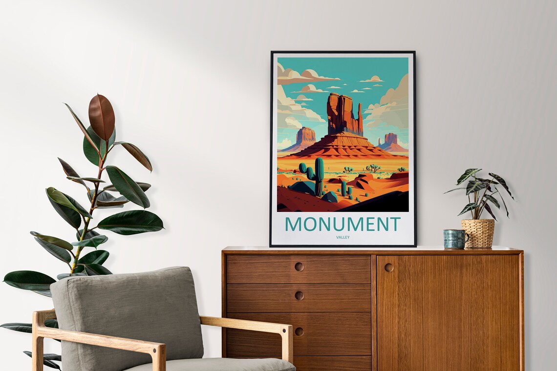 Monument Valley Travel Poster, Arizona Desert Art - Image 2