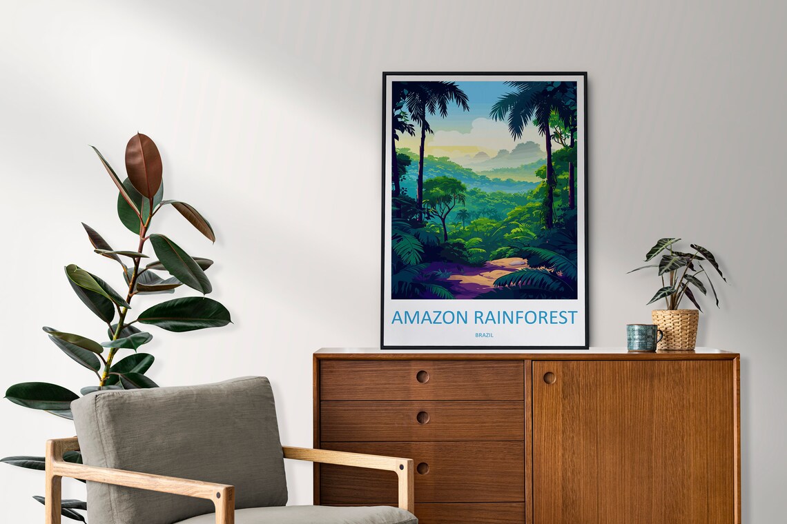 Amazon Rainforest Travel Poster, Place-Inspired Wall Art - Image 2