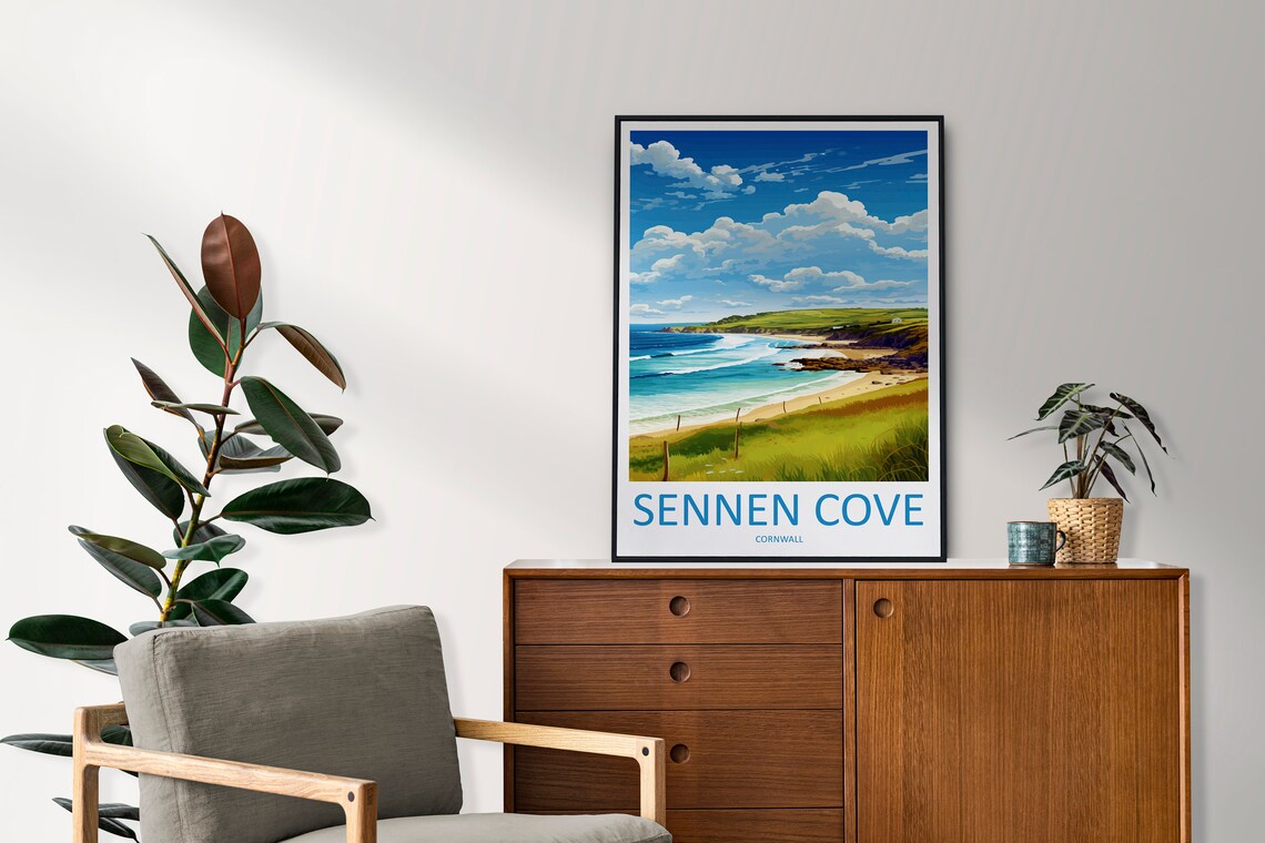 Sennen Cove Travel Poster, Cornwall Wall Decor - Image 2