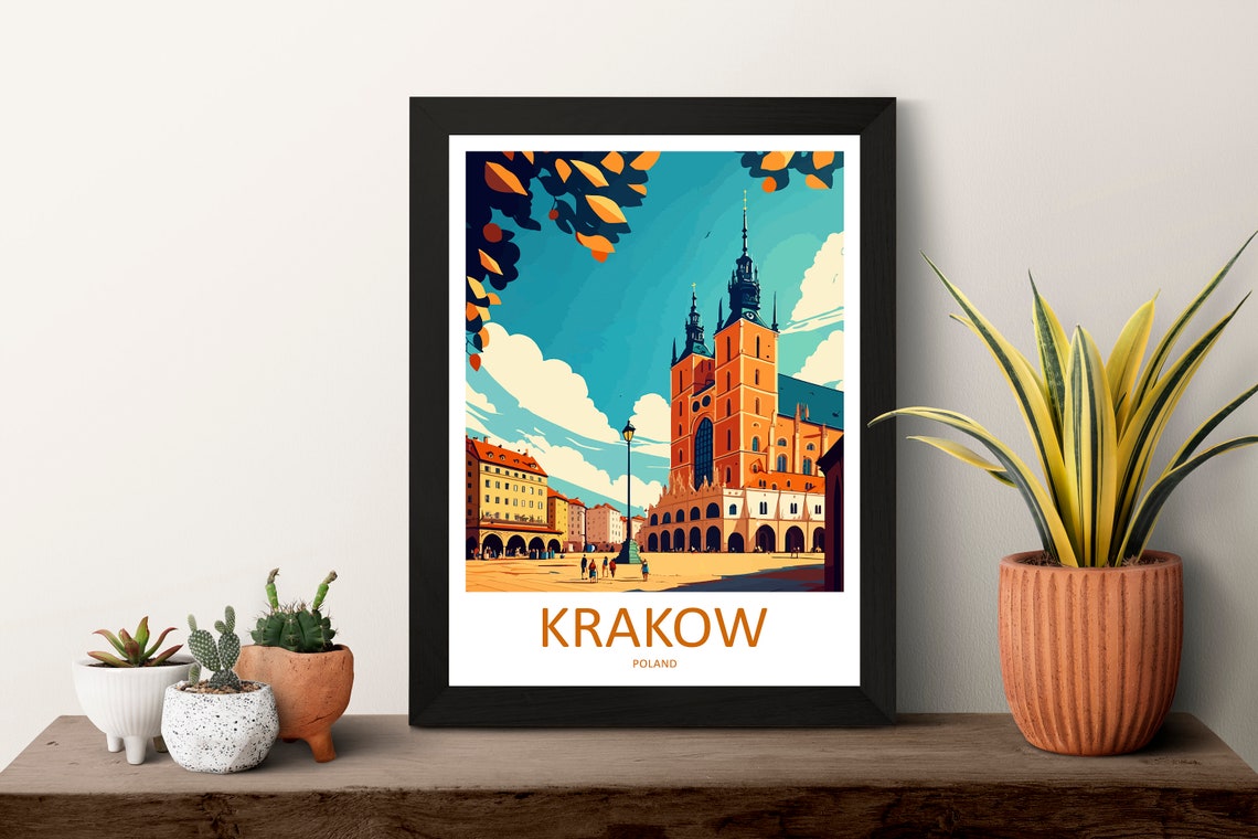 Krakow Travel Poster, Poland Wall Art - Image 3