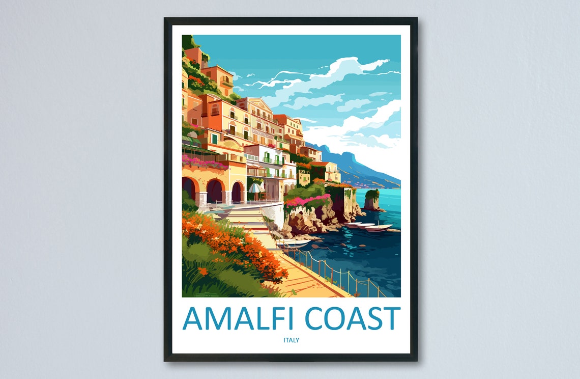 Amalfi Travel Print Wall Art Amalfi Italy Wall Hanging Home Decoration Amalfi Gift Art Lovers Wall Art Print Amalfi Italy Art Amalfi Art