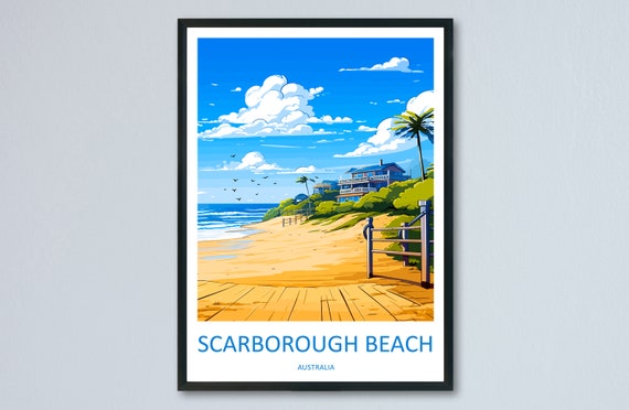 Scarborough Beach Travel Poster, Australia