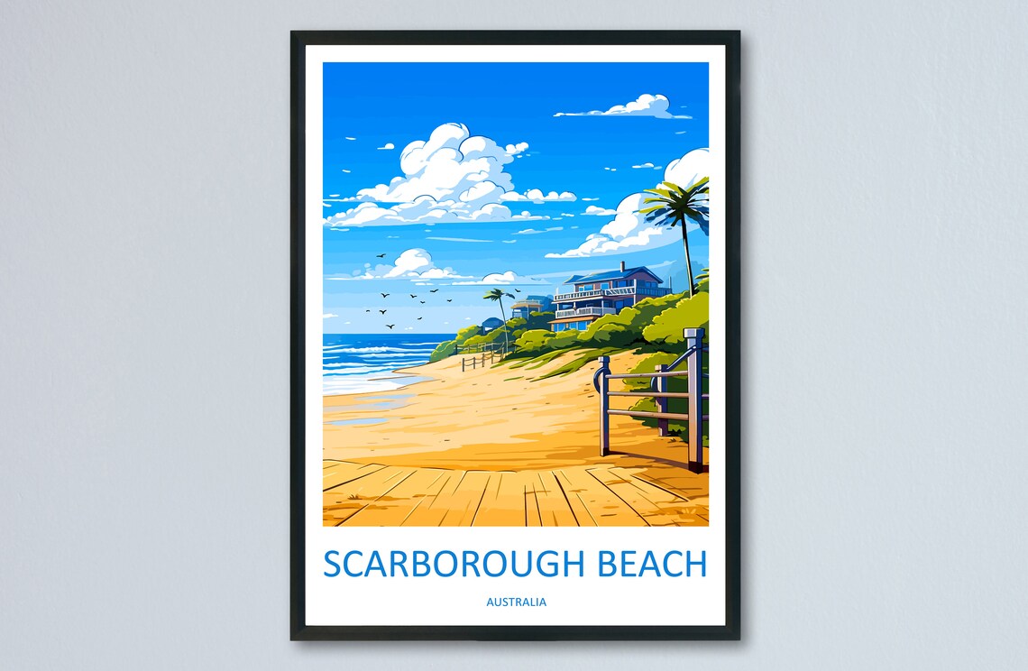 Scarborough Beach Travel Poster, Australia
