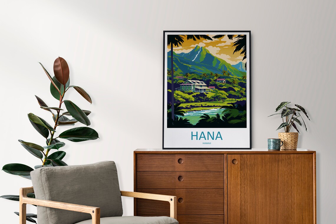 Hana Hawaii Lush Mountain Valley Plantation Estate View Poster - Image 2