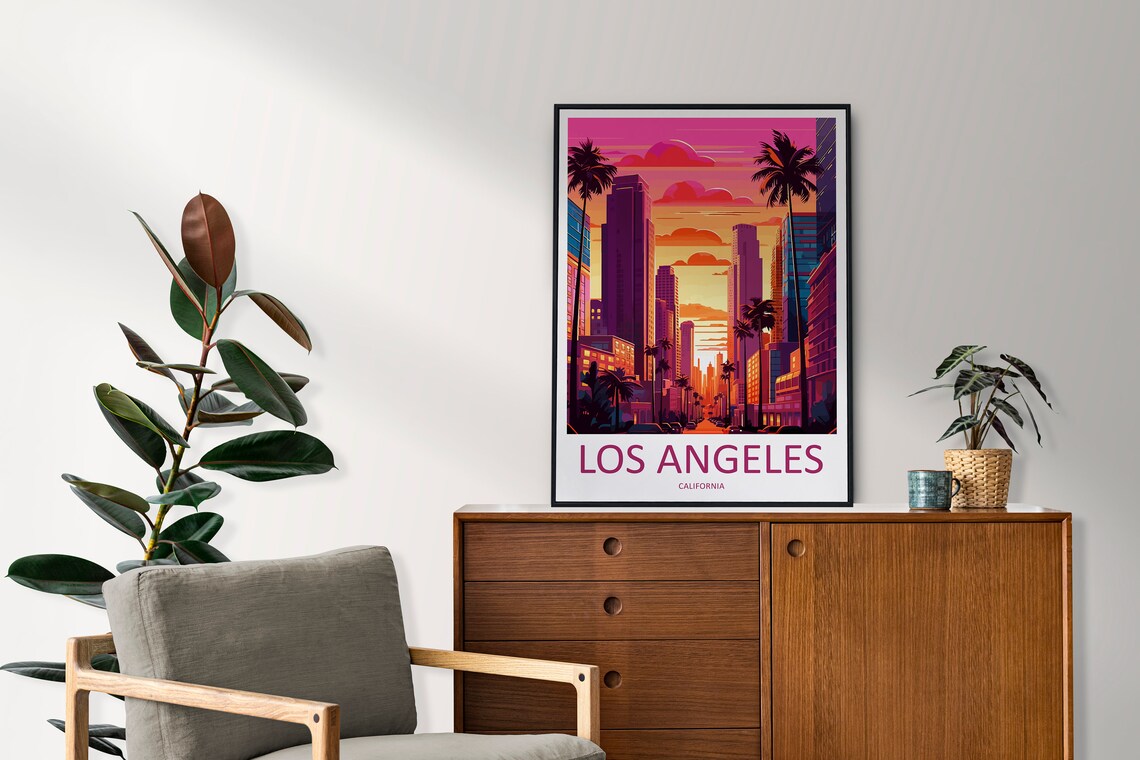 Los Angeles Travel Poster, California Wall Art - Image 2