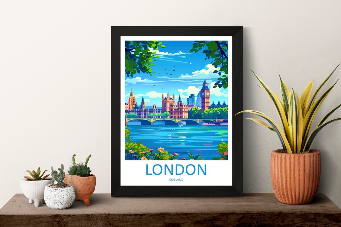London Wall Hanging Home Decor Travel Poster - Image 3
