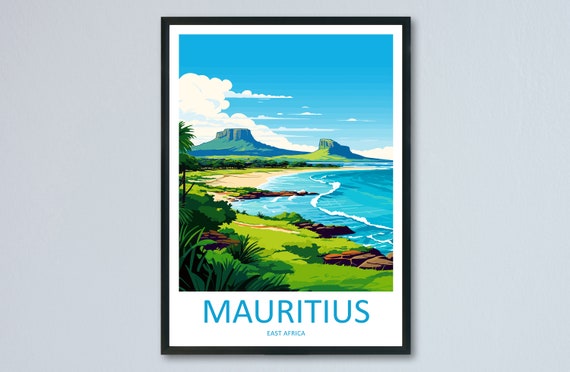 Mauritius Travel Print Wall Art Hanging Home Dcor Gift Lovers East Africa Lover