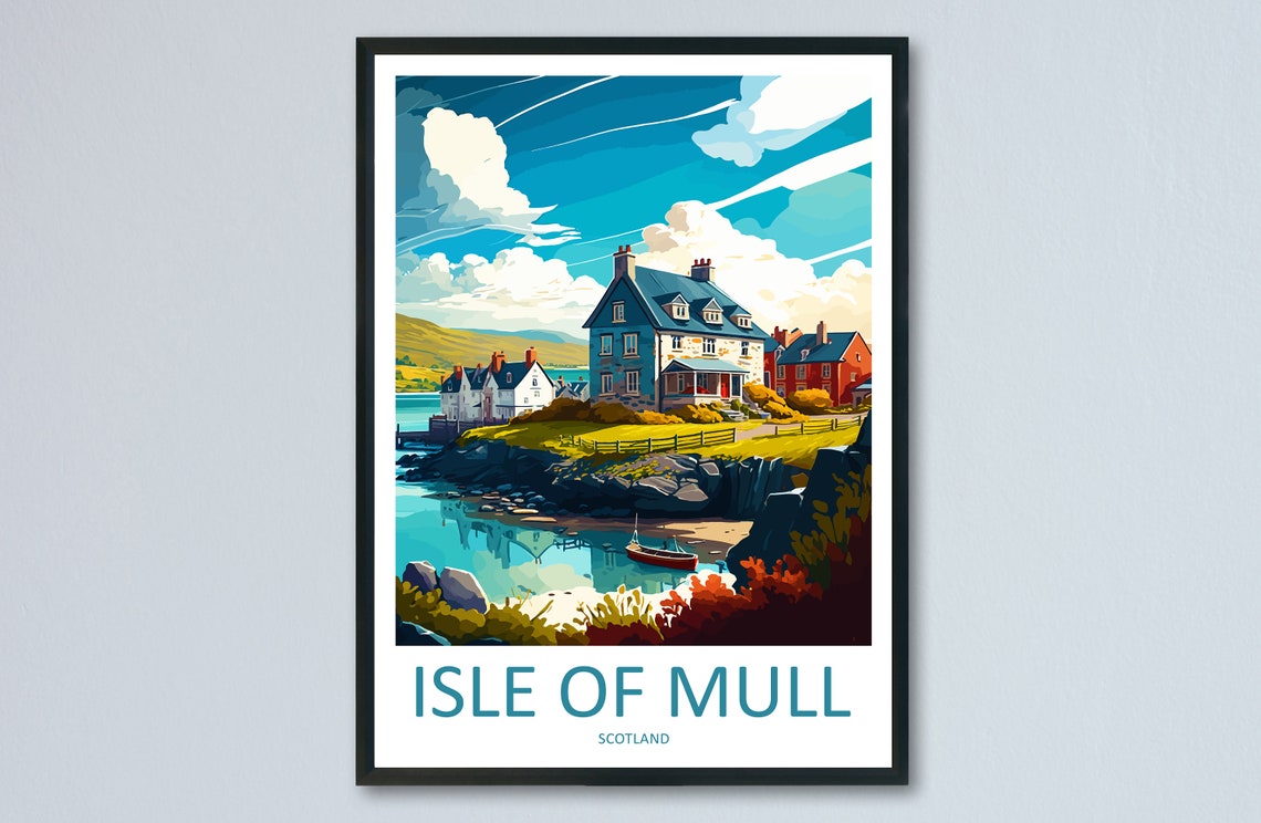 Isle Of Mull Travel Print Wall Art Isle Of Mull Wall Hanging Home Dcor Isle Of Mull Gift Art Lovers Scotland Art Lover Gift Isle Of Mull