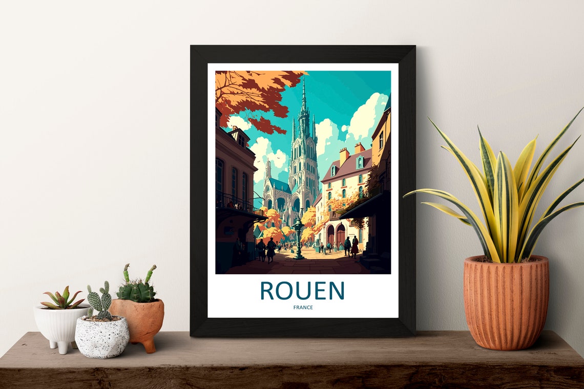 Rouen Travel Poster, France Place Art - Image 3