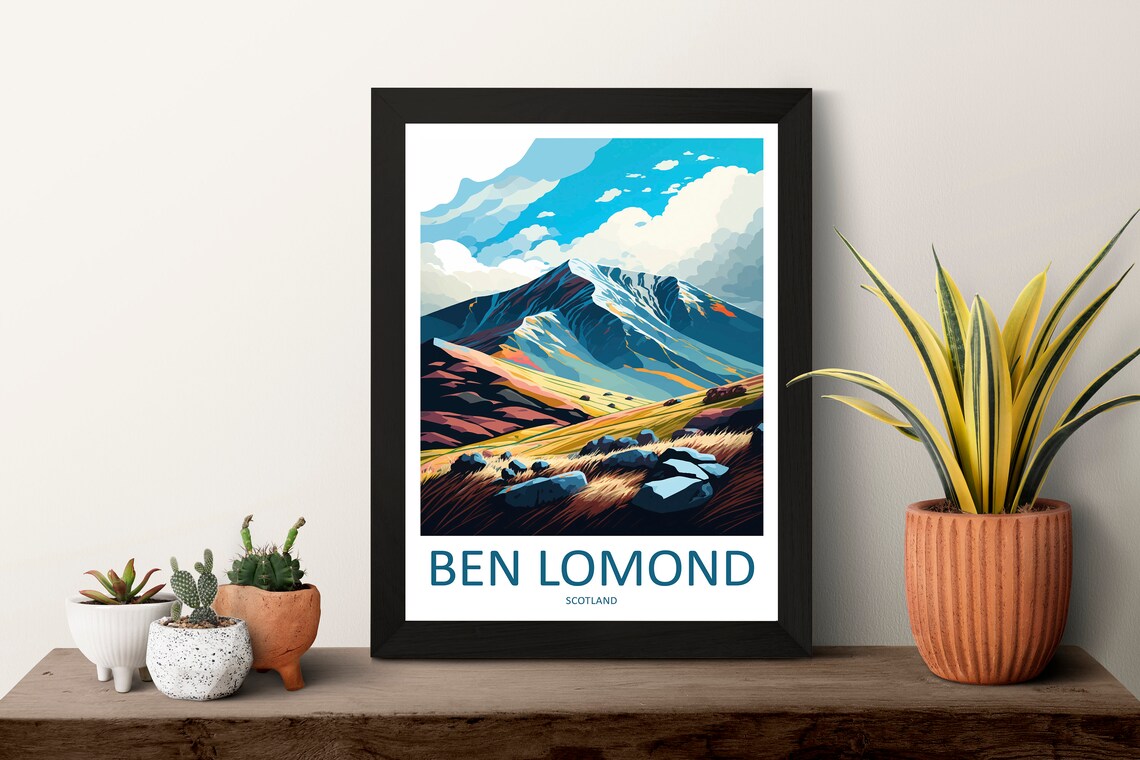 Ben Lomond Travel Poster, Scotland Art Print - Image 3