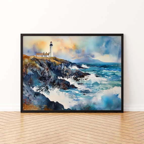 Isle Of Islay Watercolor Poster, Scotland Travel Poster
