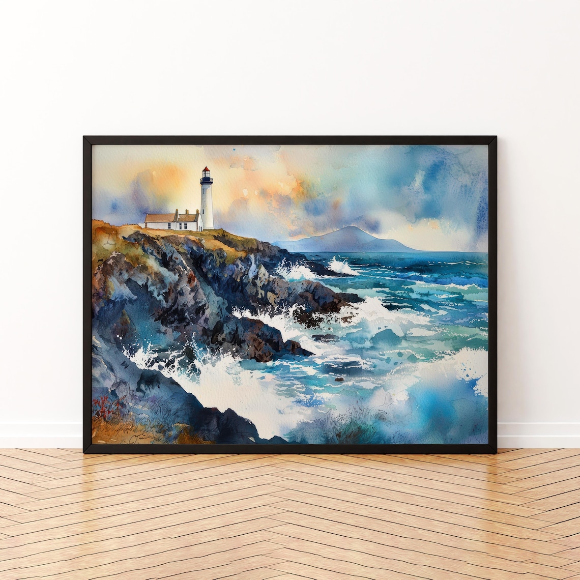 Isle Of Islay Watercolor Poster, Scotland Travel Poster