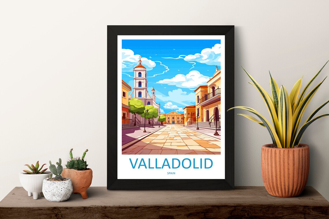 Valladolid Travel Poster, Spain Wall Art Print - Image 3