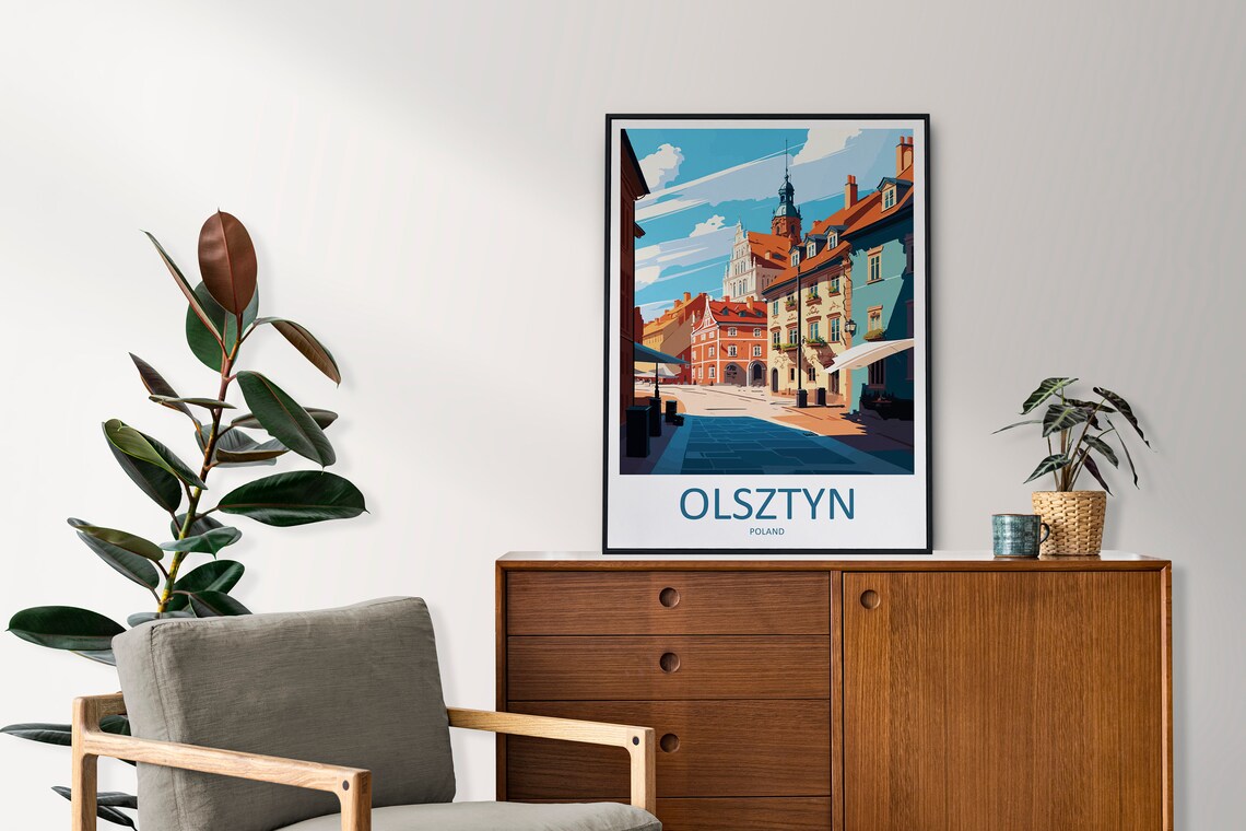 Olsztyn Travel Print, Poland Wall Art - Image 2
