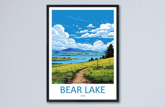Bear Lake Utah Wildflower Meadow Path With Mountain View Poster