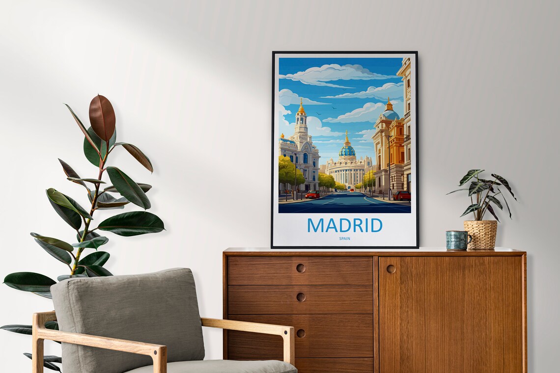 Madrid Travel Print, Spain Wall Art Poster - Image 2