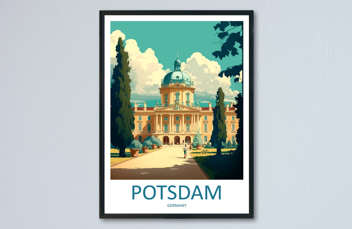 Potsdam Germany Baroque Palace Gardens Grand Facade Day Poster