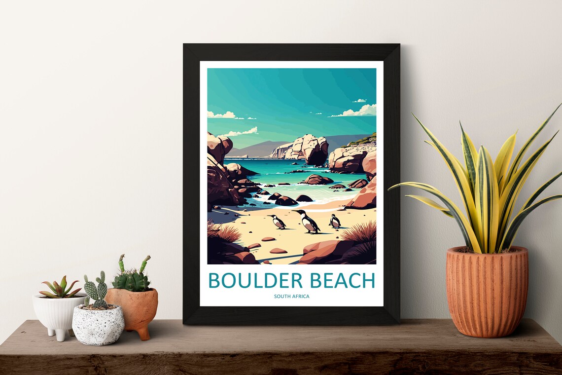 Boulder Beach Travel Poster, South Africa - Image 3