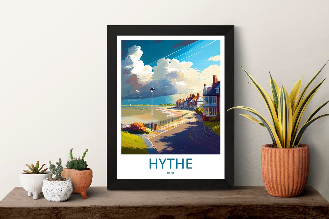 Hythe Kent Seaside Promenade Harbor Walk Coastal England Travel Poster - Image 3