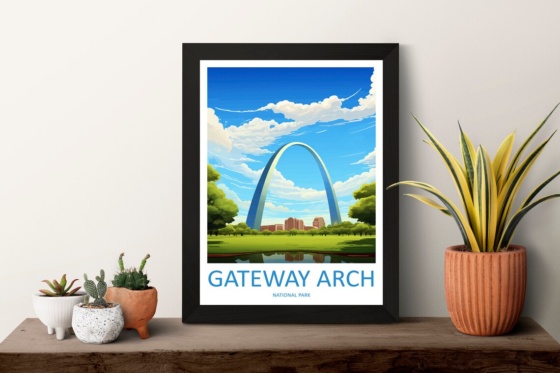 Gateway Arch National Park Travel Poster - Image 3