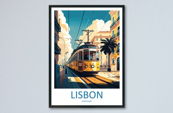 Lisbon Travel Print, Portugal Wall Art