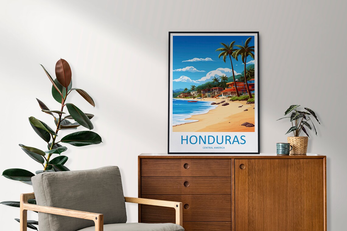 Honduras Travel Poster, Latin America Wall Art - Image 2
