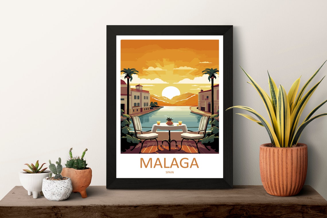 Malaga Travel Poster, Spain Wall Decor - Image 3