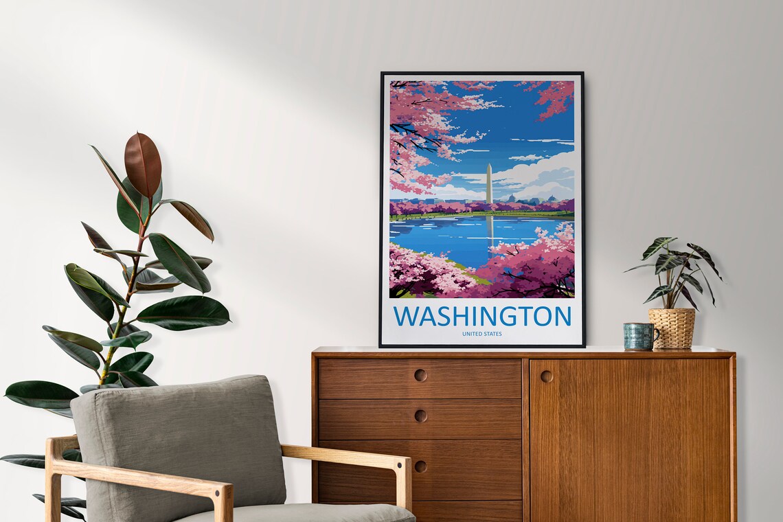 Washington DC Travel Print, United States Poster - Image 2