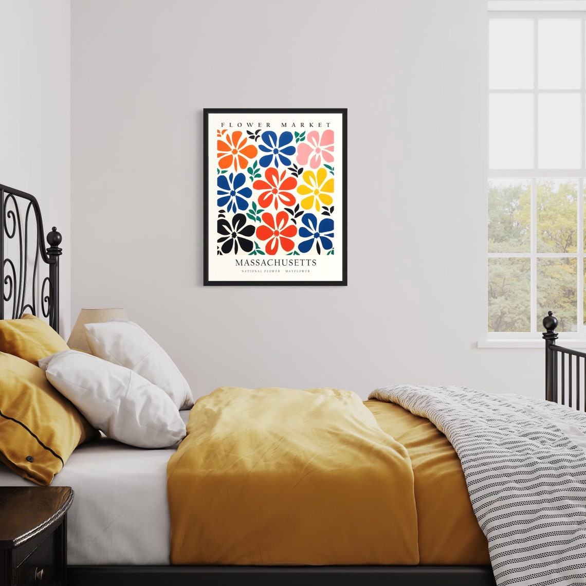 Massachusetts Flower Market Mayflower Modern Botanical Print - Image 3