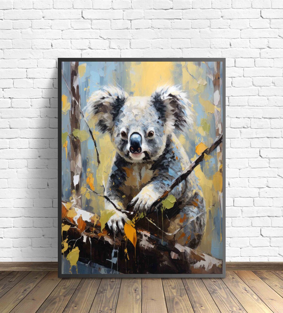 Koala Bear Abstract Colorful Wildlife Portrait Modern Art Print - Image 3