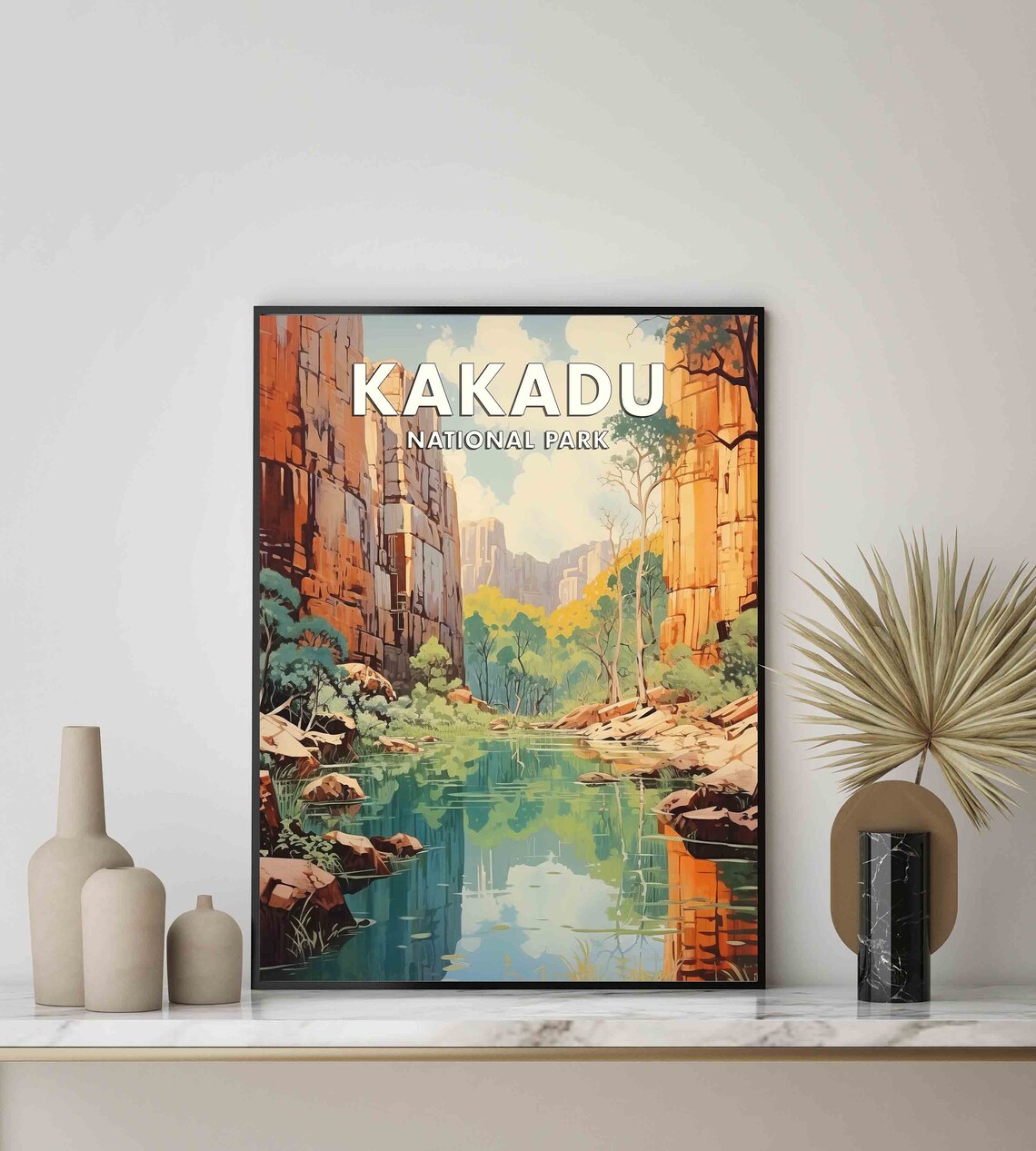 Kakadu National Park Sandstone Gorge Billabong Travel Poster - Image 2