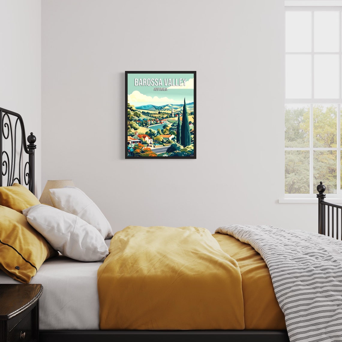 Barossa Valley Australia Vineyards and Farmhouses at Harvest Poster - Image 3