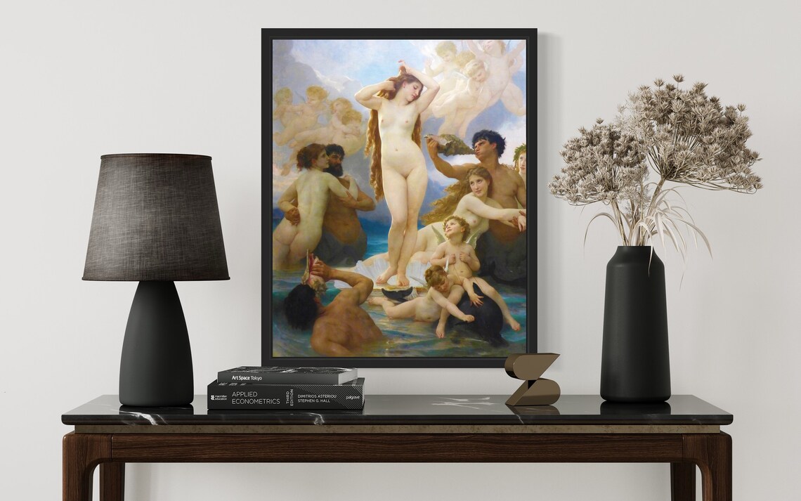The Birth of Venus 1879 Bouguereau Mythological Goddess Art Poster - Image 3
