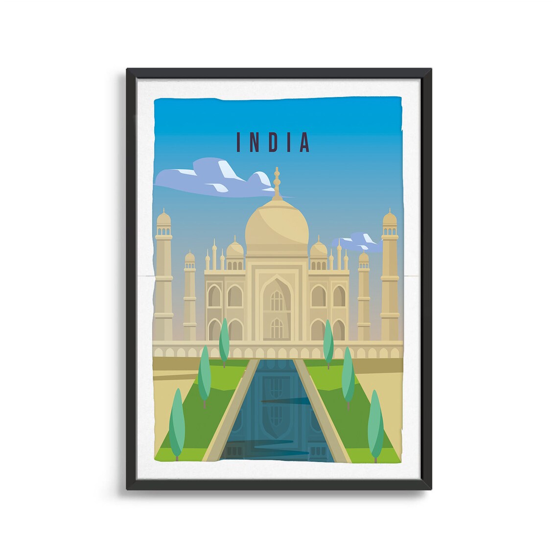 India Travel Illustration Poster Art Print
