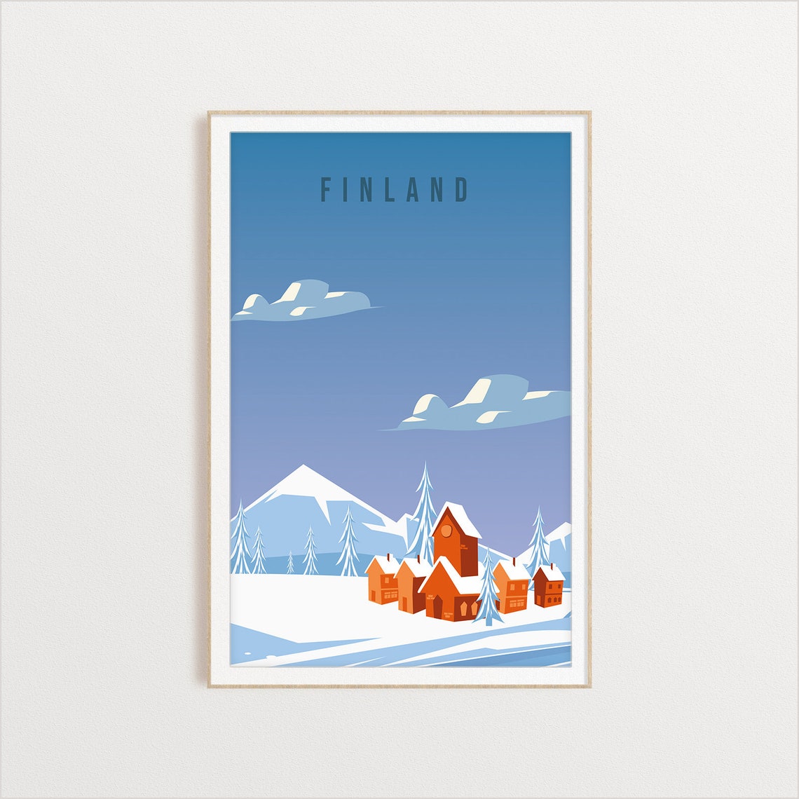 Finland Country Poster Art City Wall Art Country Art Country Poster Country Print Country Art Finland Travel Illustration
