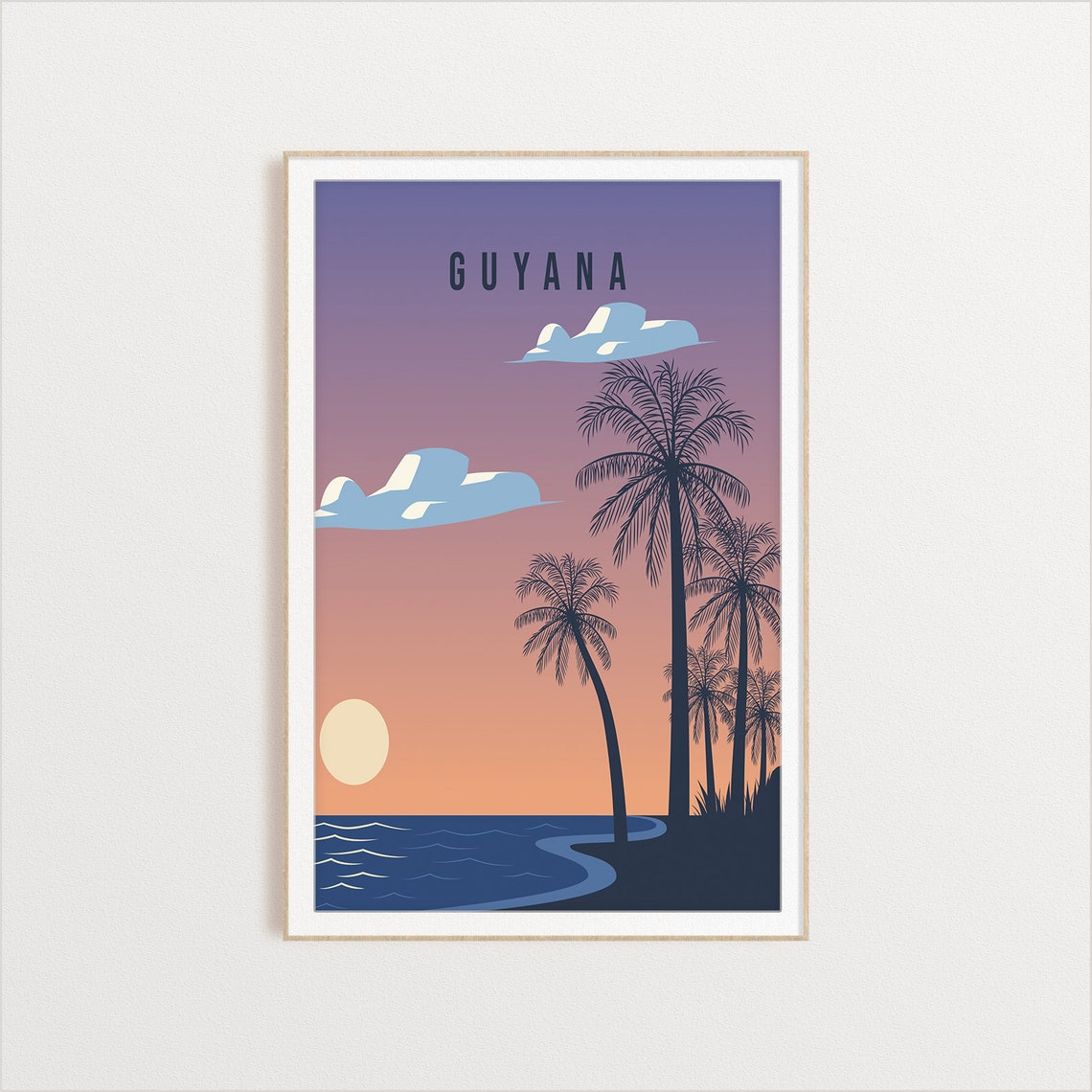 Guyana Country Poster Art City Wall Art Country Art Country Poster Country Print Country Art Guyana Travel Illustration