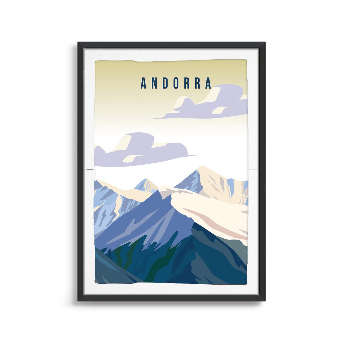 Andorra Country Poster Country Art Country Wall Art Country Print Country Poster Country Print Travel Gift Travel Illustration