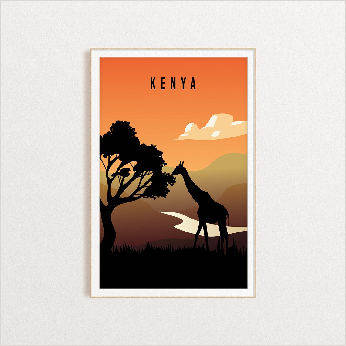 Kenya Travel Poster, African Cultural Wall Art - Image 2